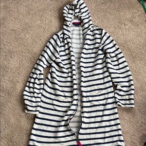 Lands' End Navy and White Striped Swimsuit cover-up